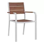 ΠΟΛΥΘΡΟΝΑ ΑΛΟΥΜΙΝΙΟΥ SAGA ΛΕΥΚΗ ΜΕ POLYWOOD 55x56x85Υ εκ.