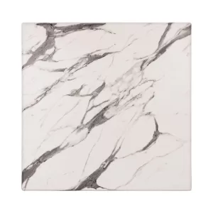 ΕΠΙΦΑΝΕΙΑ ΤΡΑΠΕΖΙΟΥ WERZALIT 80Χ80Χ3.5εκ MARBLE - Λευκό-Γκρι 5657