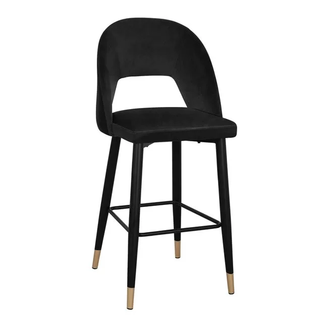 ΣΚΑΜΠΟ ΜΠΑΡ HARPER ΒΕΛΟΥΔΟ ΜΑΥΡΟ ΜΕ ΜΕΤΑΛΛΙΚΟ ΣΚΕΛΕΤΟ 50Χ51Χ111Υ εκ. -Τιμή Σετ 2 τεμ.