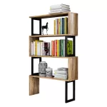 ΒΙΒΛΙΟΘΗΚΗ INGRID ΚΑΡΥΔΙ ΜΕ ΜΑΥΡΟ ΣΚΕΛΕΤΟ 80x22x128 εκ.
