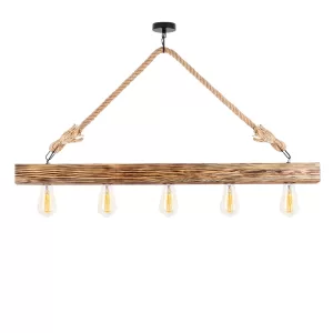 ΦΩΤΙΣΤΙΚΟ ΟΡΟΦΗΣ 5ΦΩΤΟ ΞΥΛΙΝΟ ΜΕ ΣΧΟΙΝΙ - Χ7Χ53 εκ
