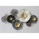 ΜΕΤΑΛΛΙΚΟ ΔΙΑΚΟΣΜΗΤΙΚΟ ΤΟΙΧΟΥ ΓΚΡΙ ΕΚΡΟΥ - ΧΡΥΣΟ 88x7x51Y εκ