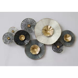 ΜΕΤΑΛΛΙΚΟ ΔΙΑΚΟΣΜΗΤΙΚΟ ΤΟΙΧΟΥ ΓΚΡΙ ΕΚΡΟΥ - ΧΡΥΣΟ 88x7x51Y εκ