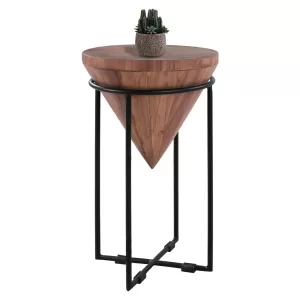 ΤΡΑΠΕΖΙ ΒΟΗΘΗΤΙΚΟ ZELIE ΑΠΟ ΜΑΣΙΦ ΚΟΡΜΟ ΑΚΑΚΙΑΣ Φ31X53Υ εκ.