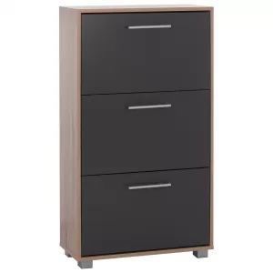 ΠΑΠΟΥΤΣΟΘΗΚΗ ΞΥΛΙΝΗ DAVINA SONAMA-ΓΚΡΙ 3ΘΕΣΕΩΝ - 62x24x110cm