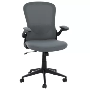 ΚΑΡΕΚΛΑ ΓΡΑΦΕΙΟΥ ELSIR ΜΑΥΡΟΣ ΣΚΕΛΕΤΟΣ ΓΚΡΙ MESH 60x56x105 εκ.