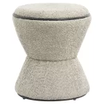 ΣΚΑΜΠΟ ΣΤΡΟΓΓΥΛΟ LINNER ΜΠΟΥΚΛΕ ΥΦΑΣΜΑ ΜΠΕΖ-ΜΑΥΡΗ ΛΕΠΤΟΜΕΡΕΙΑ Φ38x44 εκ.