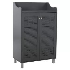 ΠΑΠΟΥΤΣΟΘΗΚΗ-ΝΤΟΥΛΑΠΙ KAILENA ΞΥΛΙΝΗ ΓΚΡΙ 77x40x121,5 εκ.