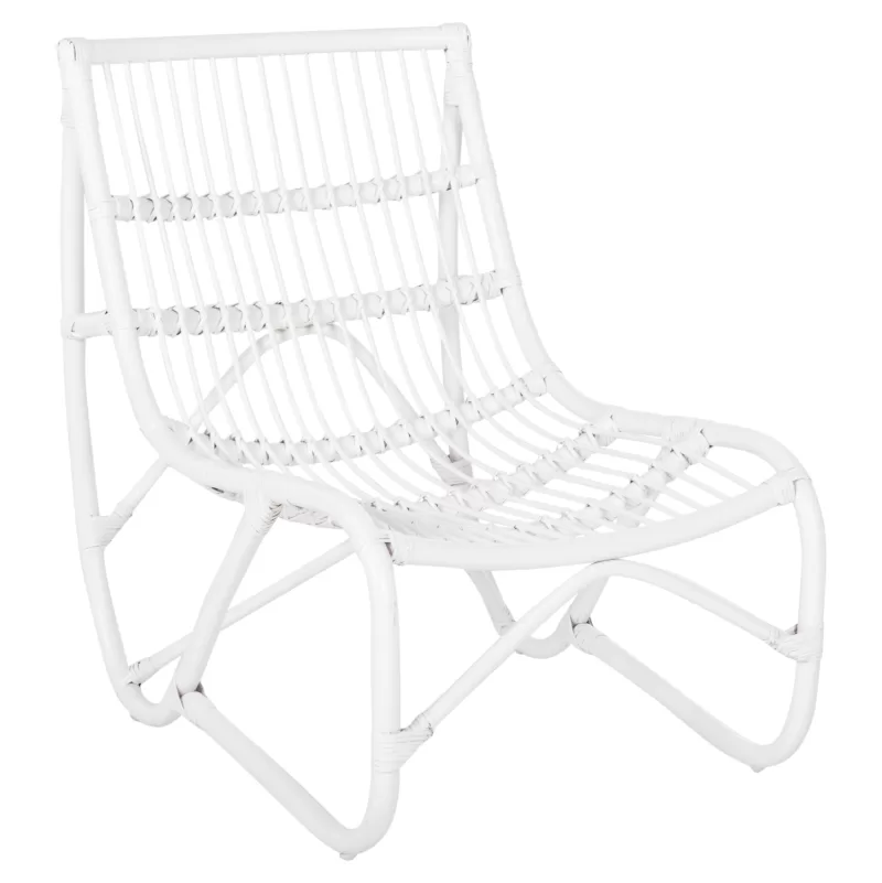 ΠΟΛΥΘΡΟΝΑ GRINN ΡΑΒΔΟΙ RATTAN ΣΕ ΛΕΥΚΟ 56,5x73,5x79,5Υ εκ.