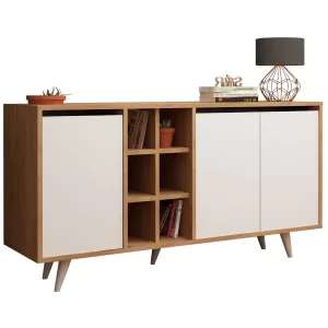 ΜΠΟΥΦΕΣ ΜΕΛΑΜΙΝΗΣ BRIAR ΚΑΡΥΔΙ ΜΕ ΛΕΥΚΕΣ ΠΟΡΤΕΣ 140x40x86Yεκ.