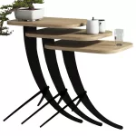 ΤΡΑΠΕΖΙ ΖΙΓΚΟΝ 3ΤΜΧ ΜΕΛΑΜΙΝΗ ΣΕ ΑΚ ΜΑΥΡΑ ΜΕΤΑΛΛΙΚΑ ΠΟΔΙΑ