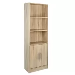 ΒΙΒΛΙΟΘΗΚΗ ΜΕΛΑΜΙΝΗΣ ENSLEY SONAMA 60X30X180 εκ - Βιβλιοθήκη Γραφείου