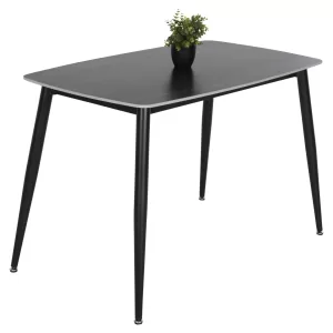 ΤΡΑΠΕΖΙ RAVEN ΚΕΡΑΜΙΚΟ ΜΑΥΡΟ ΜΑΡΜΑΡΟ ΜΕΤΑΛΛΟ 120x70x73Υεκ