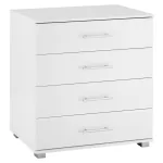 ΣΥΡΤΑΡΙΕΡΑ ΜΕΛΑΜΙΝΗΣ BRIANA ME 4 ΣΥΡΤΑΡΙΑ ΛΕΥΚΗ 75x40x83Y εκ.