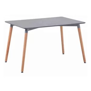 ΤΡΑΠΕΖΙ MINIMAL ΓΚΡΙ ΜΕ ΞΥΛΙΝΑ ΠΟΔΙΑ ΟΞΙΑ 120X80X73Υ εκ.