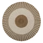 ΧΑΛΙ ΣΤΡΟΓΓΥΛΟ KIRKI ΑΠΟ ΦΥΣΙΚΕΣ ΙΝΕΣ SEAGRASS ΛΕΥΚΟ-ΦΥΣΙΚΟ Φ120εκ