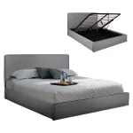 ΚΡΕΒΑΤΙ ALLIE εκ. ΜΕ ΑΠΟΘΗΚΕΥΤΙΚΟ ΧΩΡΟ ΓΚΡΙ ΥΦΑΣΜΑ