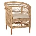 ΠΟΛΥΘΡΟΝΑ MALAWI ΞΥΛΟ ΜΑΟΝΙ ΕΠΕΝΔΥΣΗ RATTAN ΛΕΥΚΟ ΜΑΞΙΛΑΡΙ ΚΑΘΙΣΜΑΤΟΣ 80x70x86Υεκ.
