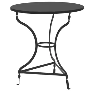 Τραπέζι Ζαππείου Noah μεταλλικό μαύρο Φ70x72εκ