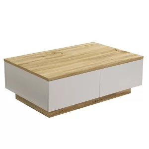 Τραπέζι σαλονιού Thunder sonoma-λευκό 90x60x31.5εκ