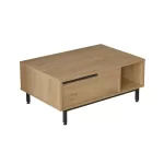 Τραπέζι σαλονιού Frixton φυσικό-μαύρο 90x60x37,5εκ