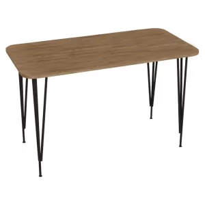 Τραπέζι Polkan oak μελαμίνης-μαύρο μέταλλο 120x60x73εκ