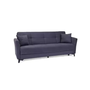 Kαναπές κρεβάτι LOR 3θέσιος ύφασμα γκρι 210x75x80