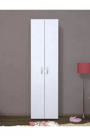 Ντουλάπι-στήλη "Diamond" σε χρώμα λευκό 50x32x180