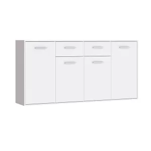 Μπουφές Drepen μελαμίνη σε λευκό χρώμα 162.3x34.2x81.7εκ