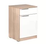 Κομοδίνο σονόμα & λευκό 40x38x63