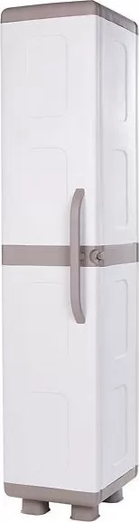 Ντουλάπα "ΙΡΙΔΑ" μονόφυλλη πλαστική σε μπεζ-λευκό χρώμα 44x36x179