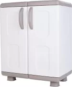 Ντουλάπα "ΗΒΗ" δίφυλλη πλαστική σε μπεζ-λευκό χρώμα 73x44x96