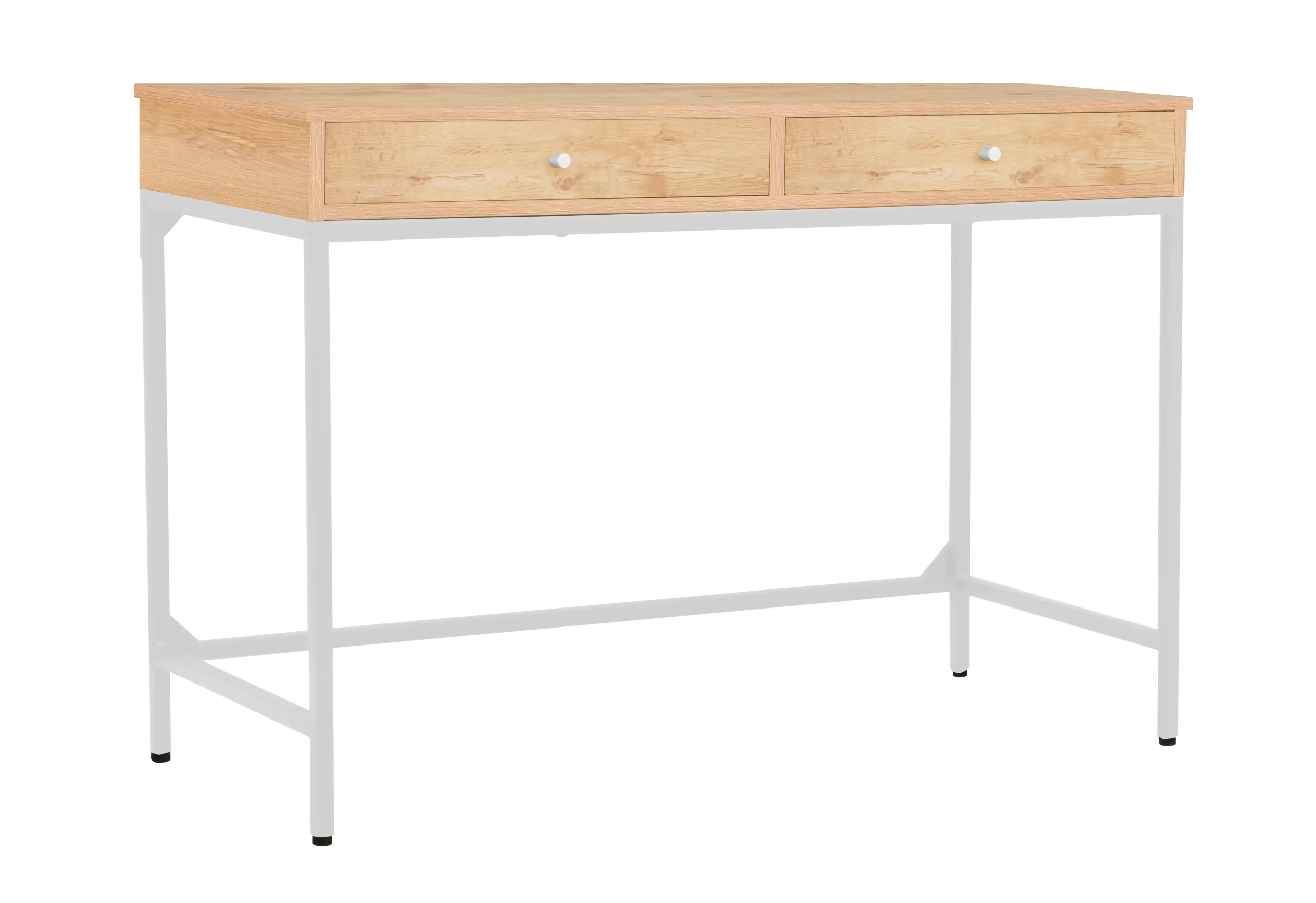 Γραφείο-κονσόλα 2 συρτάρια Flex σονόμα-λευκό 100x48x76