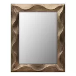 Ορθογώνιος πλαστικός καθρέπτης σε χρώμα Αντικέ Χρυσό 75x60