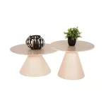 ΒΟΗΘΗΤΙΚΑ ΤΡΑΠΕΖΑΚΙΑ 2ΤΜΧ NANZA ΜΕΤΑΛΛΟ ΚΡΕΜ-ΜΠΕΖ ΚΕΡΑΜΙΚΟ TOP Φ50&Φ60 εκ.