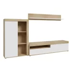 Σύνθετο σαλονιού λευκό-sonoma oak 265x41x158,5εκ