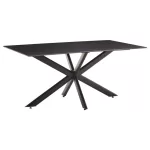 Τραπέζι Bethan sintered stone γκρι cement-μαύρο 180x90x75εκ