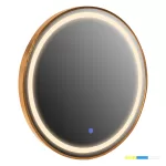 ΚΑΘΡΕΠΤΗΣ ΤΟΙΧΟΥ ΣΤΡΟΓΓΥΛΟΣ ΑΛΟΥΜΙΝΙΟ ΣΕ ΧΡΥΣΟ-ΦΩΤΙΣΜΟΣ LED Φ60x3εκ.