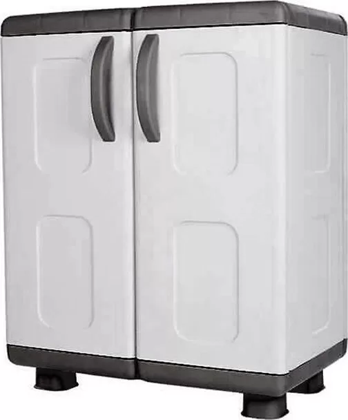 Ντουλάπα "ΗΒΗ" δίφυλλη πλαστική σε ανθρακί-γκρι χρώμα 73x44x96