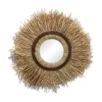 Καθρέπτης Tabrane sisal σε φυσικό χρώμα Φ110x4εκ