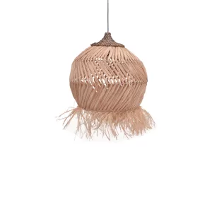 Φωτιστικό οροφής Koronse sisal σε φυσικό χρώμα Φ55x68εκ