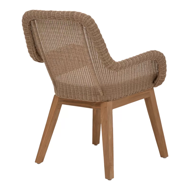 Πολυθρόνα Charlen αλουμίνιο teak pe rattan 60x67x84εκ - Image 2