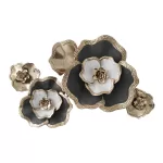 Διακοσμητικό τοίχου Rosalia μέταλλο σε χρυσή-μαύρη απόχρωση 90x58x7.5εκ