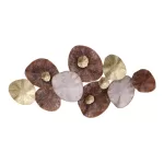 Διακοσμητικό τοίχου Salie μέταλλο σε χρυσή-ροζ-κόκκινη απόχρωση 120x59x7εκ