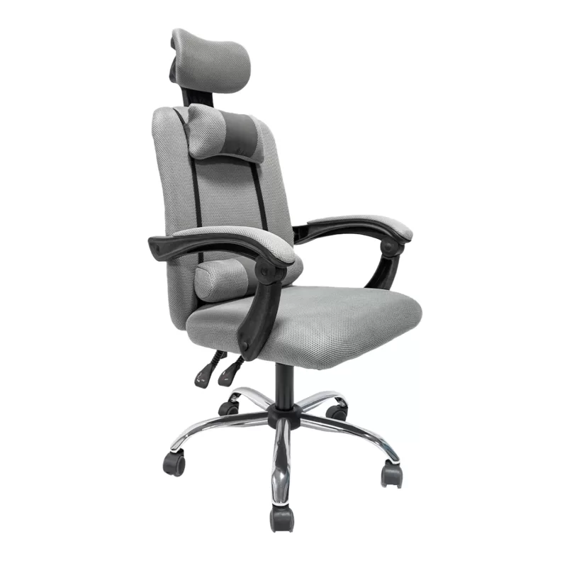 ΚΑΡΕΚΛΑ ΓΡΑΦΕΙΟΥ CRONER ΓΚΡΙ MESH-ΜΕΤΑΛ.ΒΑΣΗ-NYLON ΣΚΕΛΕΤΟΣ 58x67x124Υεκ.