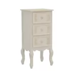 Κομοδίνο Pazlen mdf σε λευκή αντικέ απόχρωση 40x34.5x82εκ