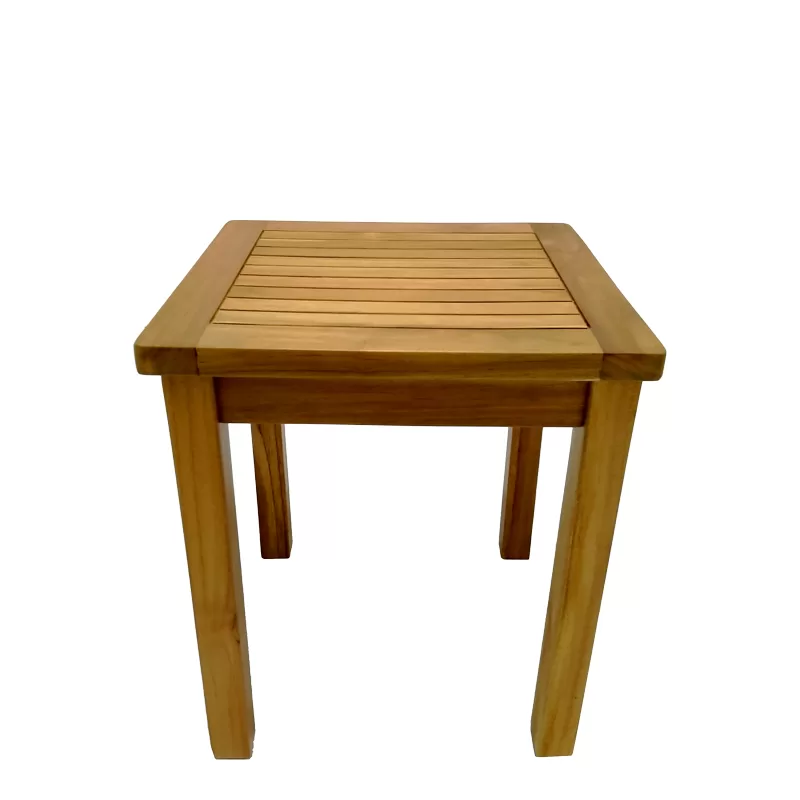 Τραπεζάκι ξαπλώστρας Noly teak φυσικό 40x40x45εκ - Image 2