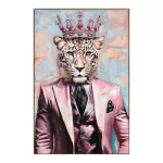 ΠΙΝΑΚΑΣ TOIXOY LEOPAR ΜΕ ΚΟΡΝΙΖΑ ΜΠΕΖ-ΚΑΜΒΑΣ ΕΚΤΥΠΩΣΗ 82x4,5x122Υεκ.