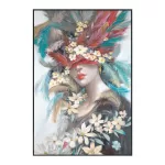 ΠΙΝΑΚΑΣ TOIXOY ONNANOKO ΜΕ ΚΟΡΝΙΖΑ ΜΑΥΡΗ-ΚΑΜΒΑΣ ΕΚΤΥΠΩΣΗ ΓΥΝΑΙΚΕΙΟ ΠΡΟΣΩΠΟ 82x4,5x122Υεκ.