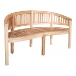 Καναπές τριθέσιος Coren φυσικό teak ξύλο 150x61x87εκ